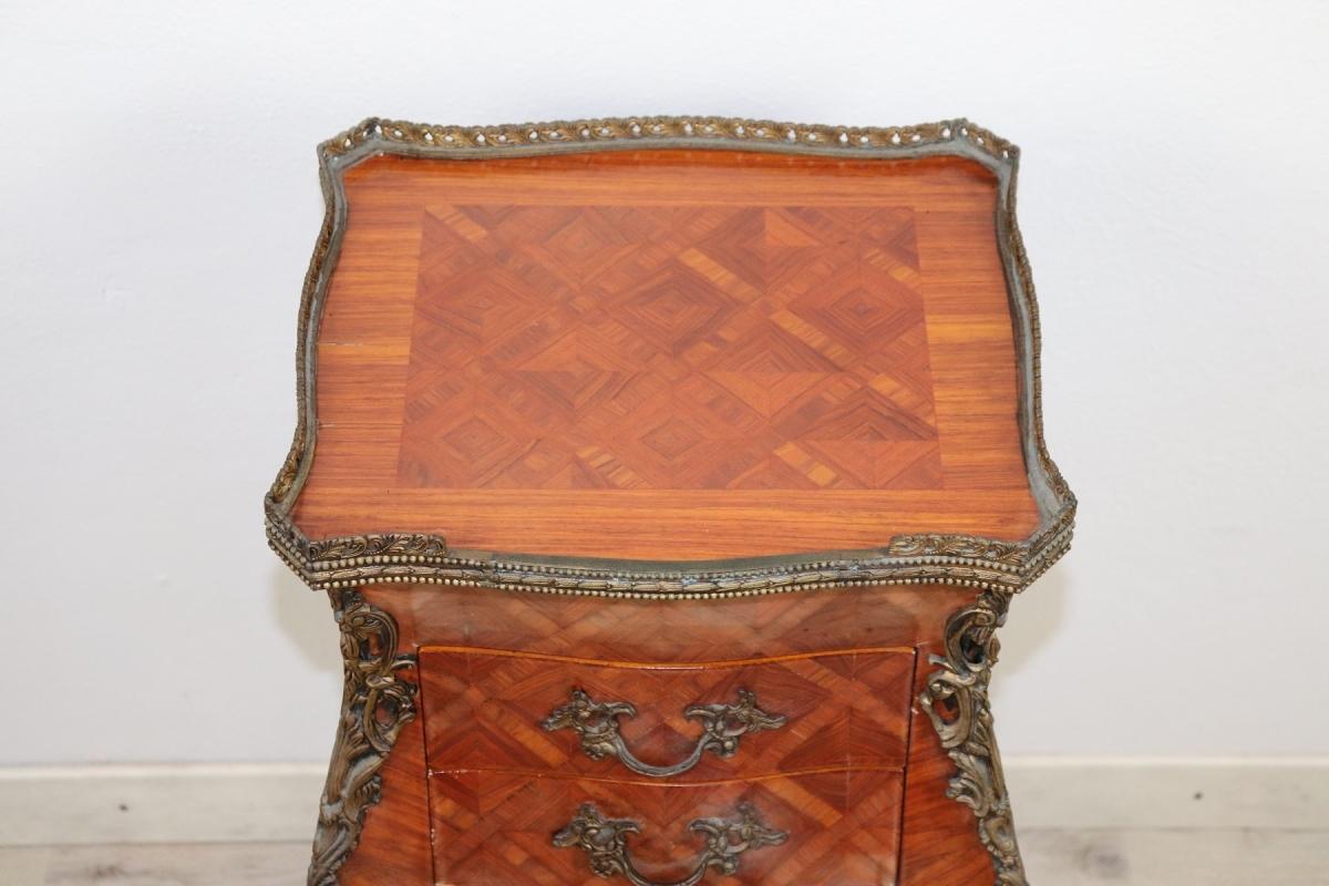 20th Century French Louis XV Style Bois De Rose Side Table or Nightstand