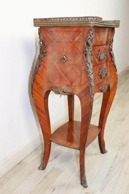 20th Century French Louis XV Style Bois De Rose Side Table or Nightstand