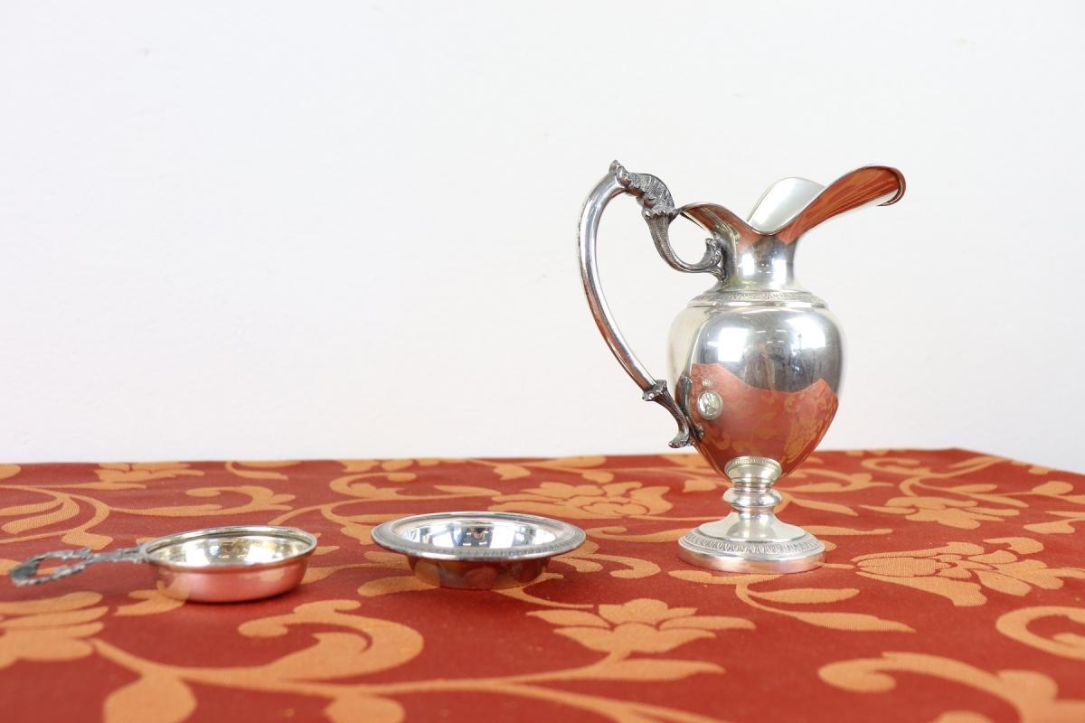 20th Century Italian Empire Style 800 Silver Tea and Coffee Service