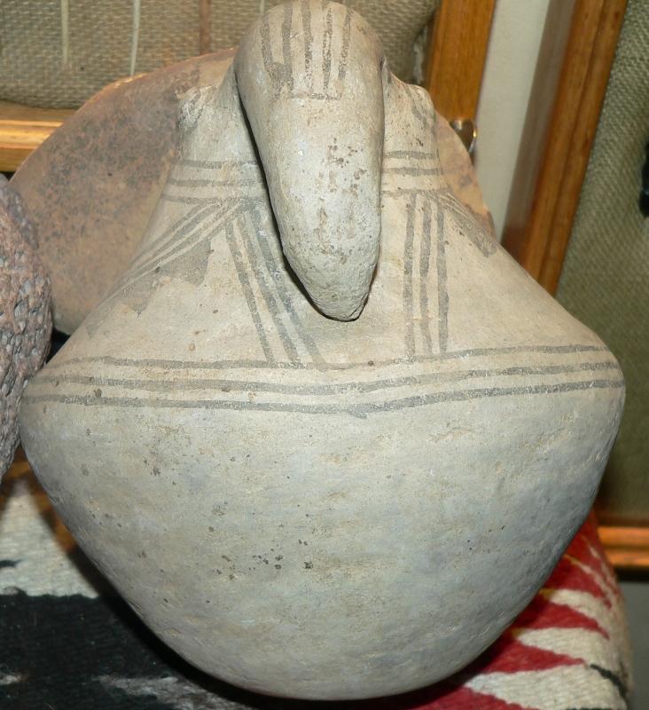 Anasazi Pueblo I Piedra Black Grey Gourd Effigy Jar