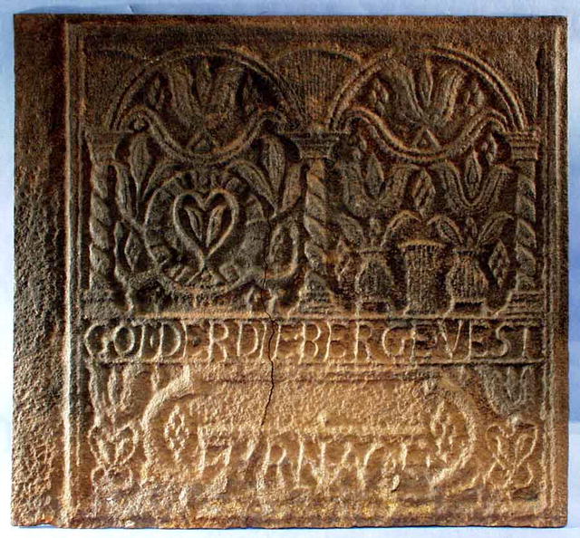 Fireback, Cast Iron Pennsylvania 18th century