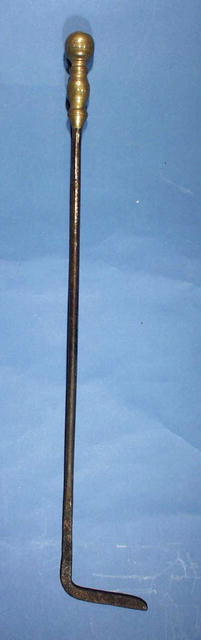 Fireplace Tool, Poker, Brass & Steel, c.1800