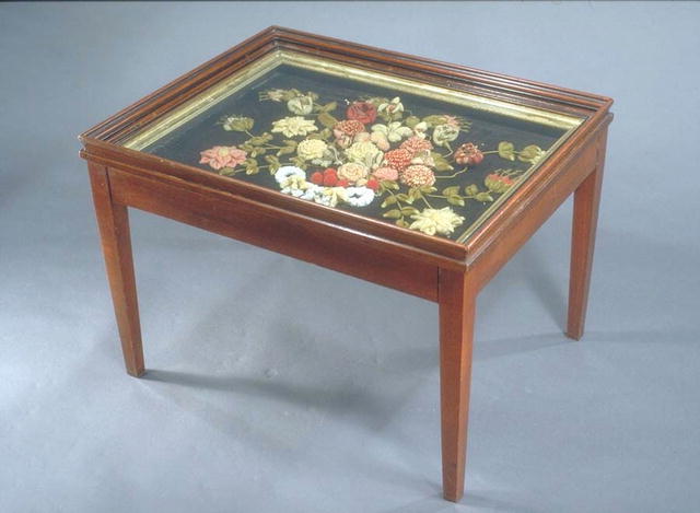 Table, Coffee, American, Yarnwork, 19th c.