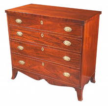 Chest, 4 drawer Mahogany, American, c.1790-1810