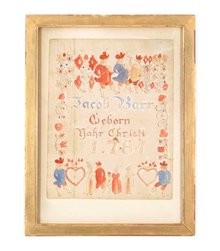 Fraktur, Pennsylvania Dutch, dated 1781