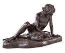 Sculpture, Bronze, Shepherd Boy, American, Kate Lizard c1890