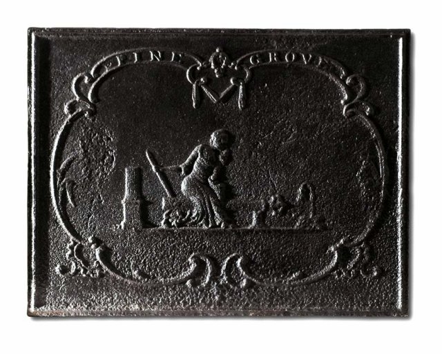 Fireback, 19th C. American, Stove End,