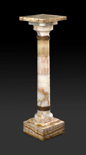 Pedestal, Marble & Bronze Onyx, c.1930