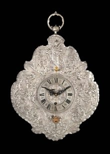 Clock, Wall, German, Teleruhr Silver & Brass c.1850