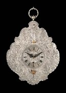 Clock, Wall, German, Teleruhr Silver & Brass c.1850