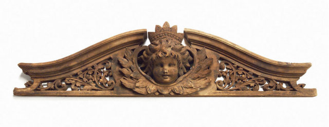 Pediment, A large triangular, Cherub c,1880