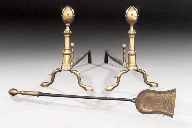 Andirons & Tools, Bell Metal & Iron, Lemon top c.1800