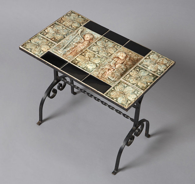 Table, Side, Iron and Tile, American c.1940