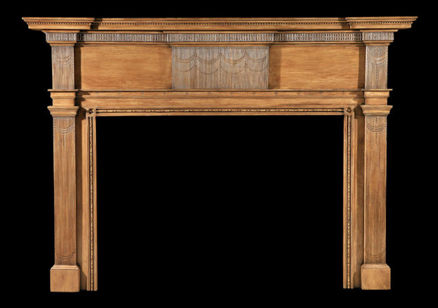 2006/1038 Delaware Valley Chip Carved Mantel c.1800-1815