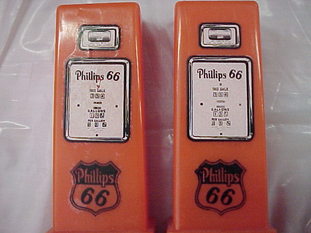 Phillips 66 Gas Pump Salt and Pepper Shakers