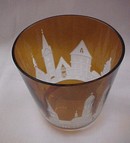 Amber Bohemian Glass Tumbler