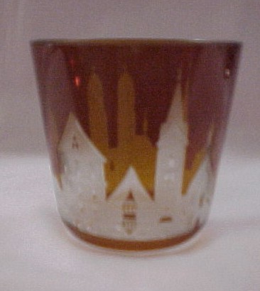 Amber Bohemian Glass Tumbler