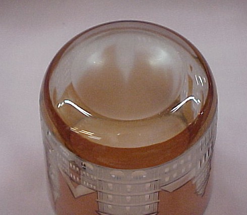 Amber Bohemian Glass Tumbler