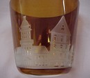 Amber Bohemian Glass Tumbler