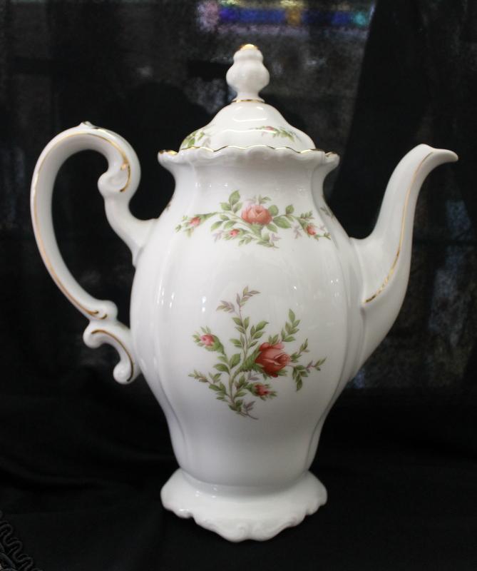 Haviland Chocolate or Tea Pot Moss Rose Pattern