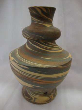 Mission ware Swirl Lamp base - Niloak? Evans? Desert Sands?