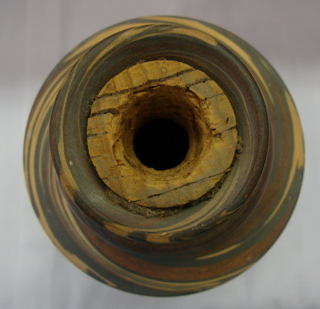 Mission ware Swirl Lamp base - Niloak? Evans? Desert Sands?