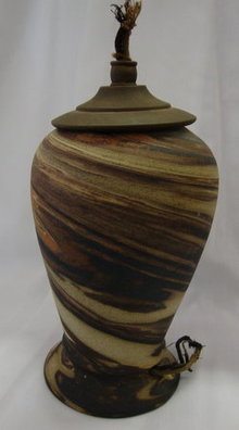 Mission Ware Swirl Lamp base - Niloak? Evans? Desert Sands?
