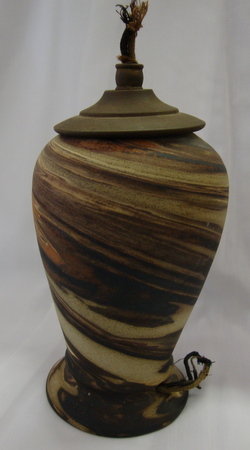 Mission Ware Swirl Lamp base - Niloak? Evans? Desert Sands?