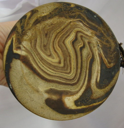 Mission Ware Swirl Lamp base - Niloak? Evans? Desert Sands?