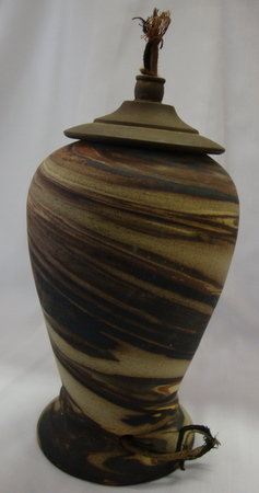 Mission Ware Swirl Lamp base - Niloak? Evans? Desert Sands?