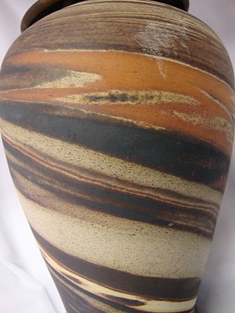 Mission Ware Swirl Lamp base - Niloak? Evans? Desert Sands?