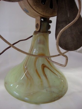 Slag Glass Electric Fan Akro Agate?