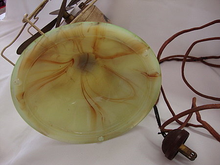 Slag Glass Electric Fan Akro Agate?