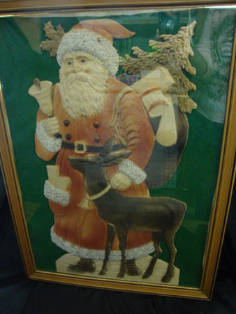 Santa Die Cut and heavily Embossed