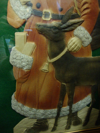 Santa Die Cut and heavily Embossed