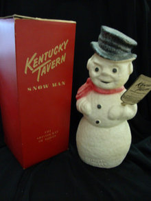 Snowman Paper Machie in Box Kentucky Tavern