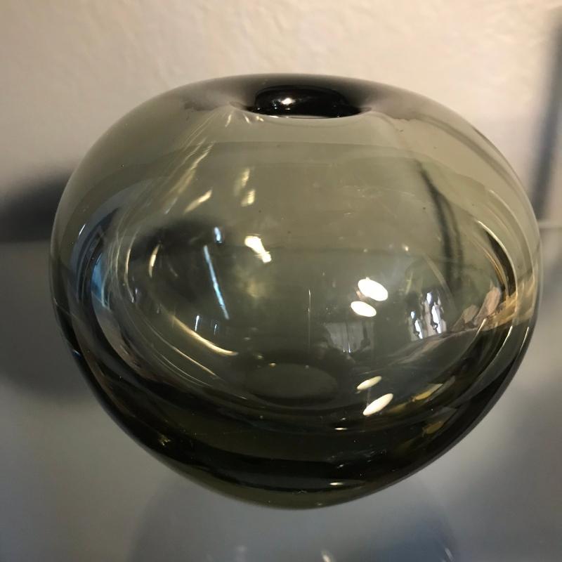 1957 Mid Century Classic Per Lutken’s Rondo Bubble Vase From Holmgaard - Signed
