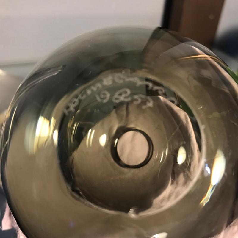 1957 Mid Century Classic Per Lutken’s Rondo Bubble Vase From Holmgaard - Signed