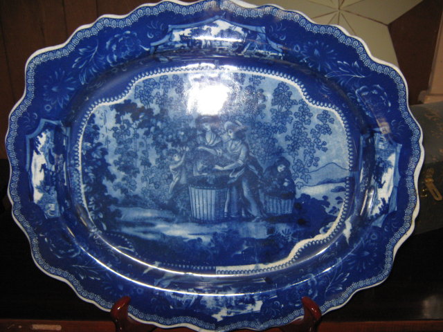 Platter Flow Blue Iron Stone