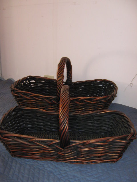 Baskets- Set of 2- Flat Wicker