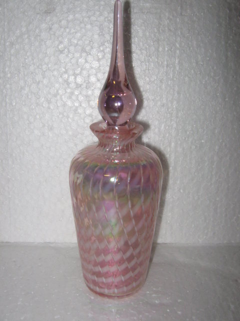 Glass perfume bottle- Pink depression