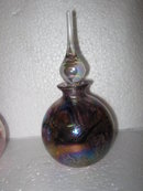 Glass Perfume Bottle- Iridescent Tiffany Style