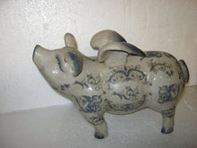 Porcelain Flying Piggy Bank-Medium