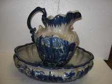 Iron Stone Pitcher and Bowl