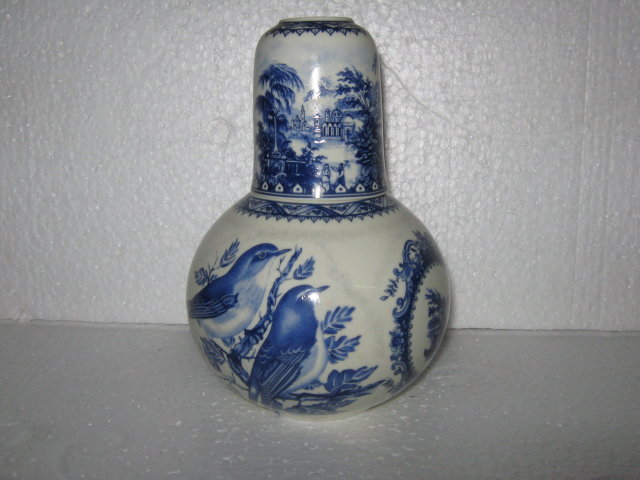 Porcelain Blue Bird Night Water Set