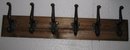 Wooden and Iron Coat Hanger- 6 hooks