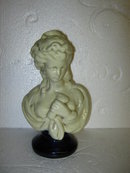 Porcelain Bust- white Victorian Style