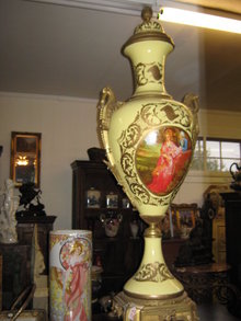 French Victorian Temple Jars- Bronze & Porcelain