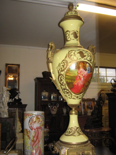French Victorian Temple Jars- Bronze & Porcelain