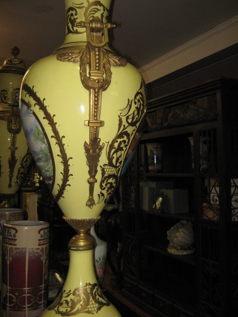 French Victorian Temple Jars- Bronze & Porcelain